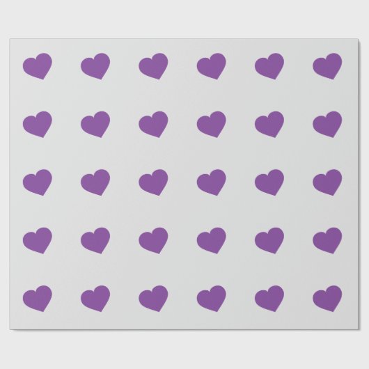 Paarse harten inpakpapier (Vlak)