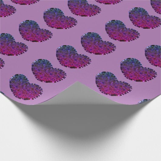 Paarse harten inpakpapier (Hoek)