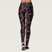 Paarse harten leggings (Achterkant)