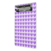 Paarse Harten Mini Klembord (Angled2)