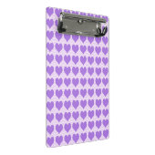 Paarse Harten Mini Klembord (Schuin)