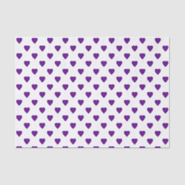 Paarse harten op aangepast achtergrondweefselpapie tissuepapier
