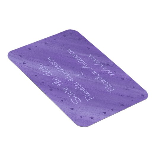 Paarse harten Overvloeiend Paars Opslaan datum Mag Magneet (Rechterzijde)