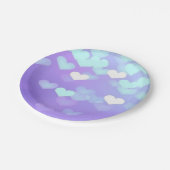 Paarse Harten Papieren Bordje (Gekanteld)