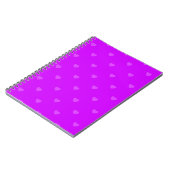 Paarse harten patroon notitieboek (Linkerzijde)