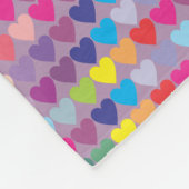 paarse harten regenboogdeken fleece deken (Hoek)