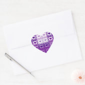 Paarse harten Sticker (Envelop)