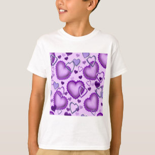 Paarse harten t-shirt