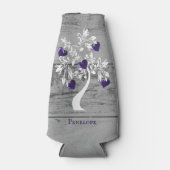 Paarse hartenboom - Aangepaste flessenkoeler Flesjeskoeler (Voorkant)