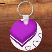 Paarse hartenliefhebbers_ sleutelhanger (Voorkant)