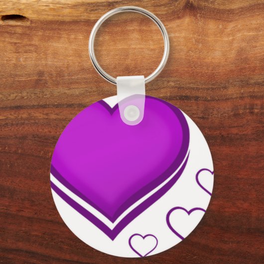 Paarse hartenliefhebbers_ sleutelhanger (Voorkant)