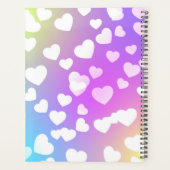 Paarse hartenplank - Gepersonaliseerd Planner (Achterkant)