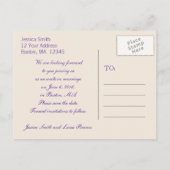 PAARSE HARTFOTO SAVE THE DATE AANKONDIGINGSKAART (Achterkant)