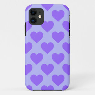 Paarse Hartjes Patroon Case-Mate iPhone Case