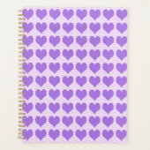 Paarse Hartjes Patroon Planner (Voorkant)