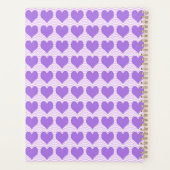 Paarse Hartjes Patroon Planner (Achterkant)