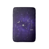 Paarse hartkanker | Kosmische Astrologie Horoscoop Badmat (Voorkant Verticaal)