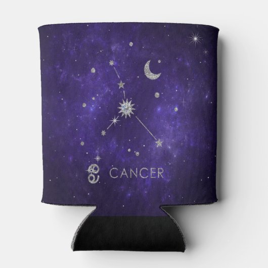 Paarse hartkanker | Kosmische Astrologie Horoscoop Blikjeskoeler (Achterkant)