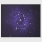 Paarse hartkanker | Kosmische Astrologie Horoscoop Cadeaupapier (Vlak)