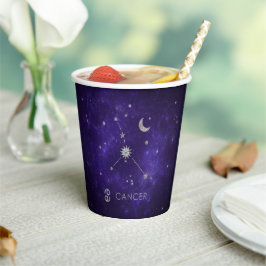 Paarse hartkanker | Kosmische Astrologie Horoscoop Papieren Bekers