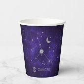 Paarse hartkanker | Kosmische Astrologie Horoscoop Papieren Bekers (Achterkant)