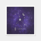 Paarse hartkanker | Kosmische Astrologie Horoscoop Servet (Voorkant)