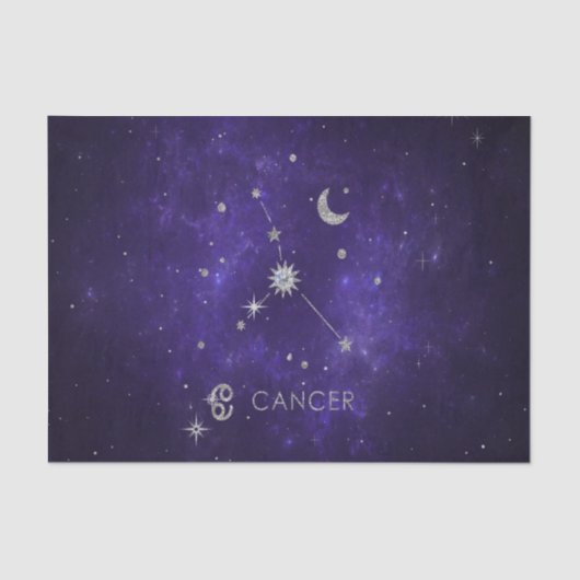 Paarse hartkanker | Kosmische Astrologie Horoscoop Tissuepapier (Voorkant)
