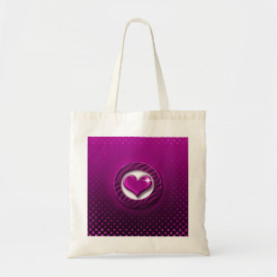 Paarse hartliefde canvas tassen