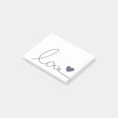 Paarse hartliefde post-it® notes (Schuin)