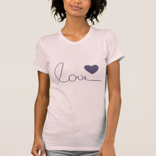 Paarse hartliefde t-shirt