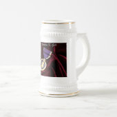 Paarse hartlijn, gepersonaliseerd bierpul (Voorkant rechts)