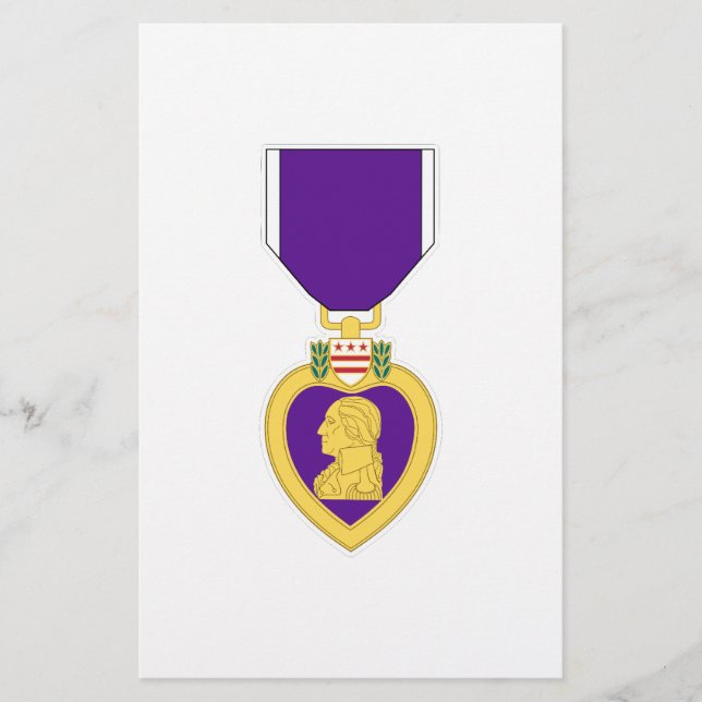 Paarse hartmedaille (Voorkant)