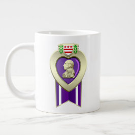  Paarse Hartmedaille 20oz Grote Koffiekop
