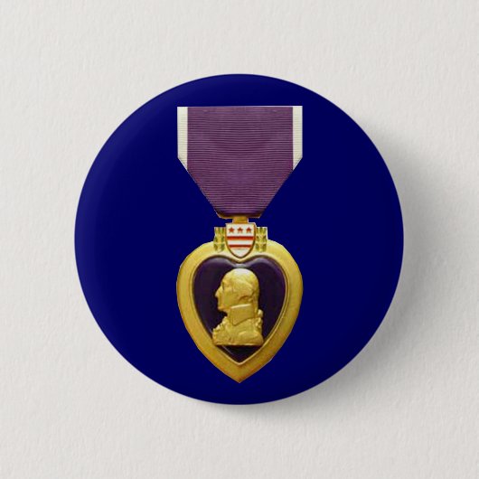Paarse hartmedaille Button (Voorkant)