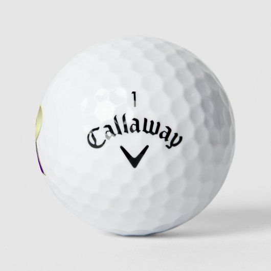 Paarse hartmedaille golfballen (Logo)