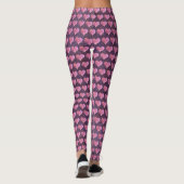 Paarse hartpassie leggings (Achterkant)