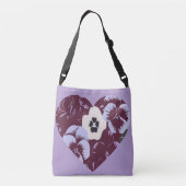 Paarse hartschoudertas crossbody tas (Achterkant)