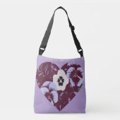 Paarse hartschoudertas crossbody tas (Voorkant)