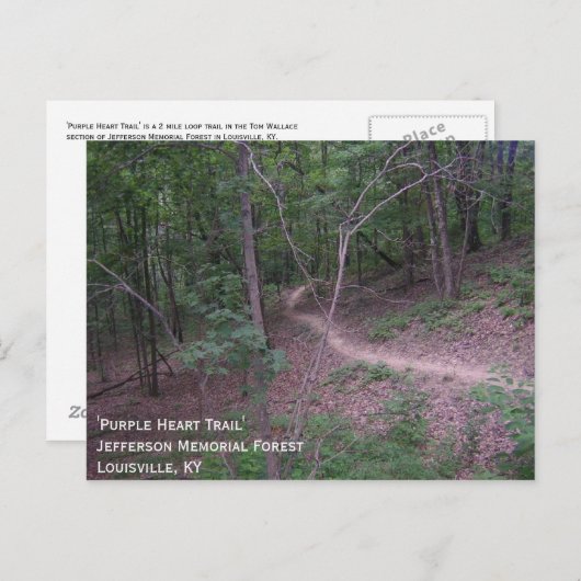 "Paarse hartslag" Briefkaart (Voorkant / Achterkant)