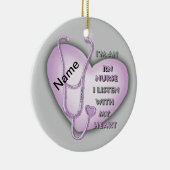 Paarse hartslag Nurse Keramisch Ornament (Rechts)