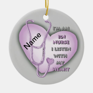 Paarse hartslag Nurse Keramisch Ornament