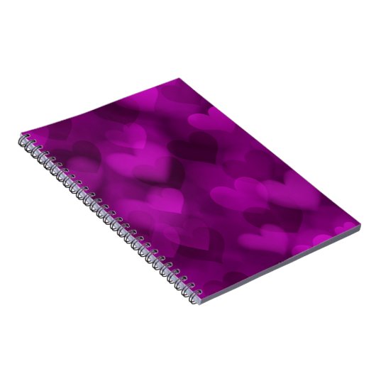 Paarse hartstocht voor vrouwen en meisjes, meisjes notitieboek (Rechterzijde)