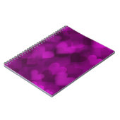 Paarse hartstocht voor vrouwen en meisjes, meisjes notitieboek (Linkerzijde)