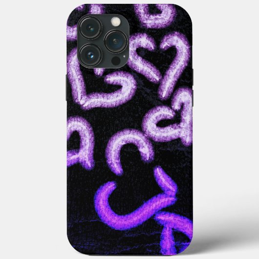 Paarse hartverwarmingen Case-Mate iPhone case (Achterkant)