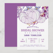 Paarse Harvest Pompoen Bloemen Vrijgezellenfeest Kaart (Voorkant / Achterkant)