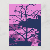 Paarse Hawaiian Ocean Beach Tree Foto Uitzicht Briefkaart (Voorkant)