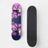 Paarse Hawaiian Ocean Beach Tree Foto Uitzicht Persoonlijk Skateboard (Voorkant)