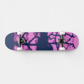 Paarse Hawaiian Ocean Beach Tree Foto Uitzicht Persoonlijk Skateboard (Horizontaal)