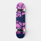 Paarse Hawaiian Ocean Beach Tree Foto Uitzicht Persoonlijk Skateboard (Voorkant)