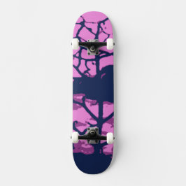 Paarse Hawaiian Ocean Beach Tree Foto Uitzicht Persoonlijk Skateboard
